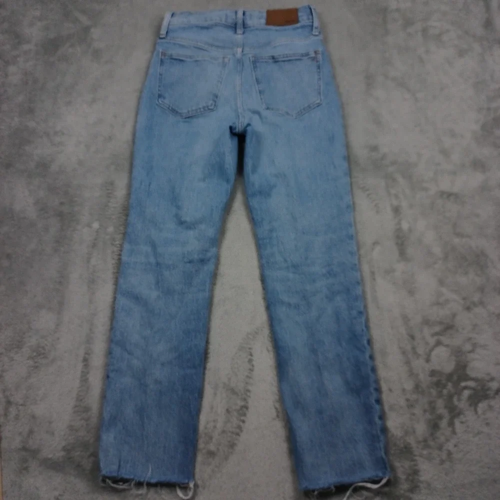 Madewell Jeans Womens 25 Blue Denim Perfect Vintage Crop‎ Distressed Preppy